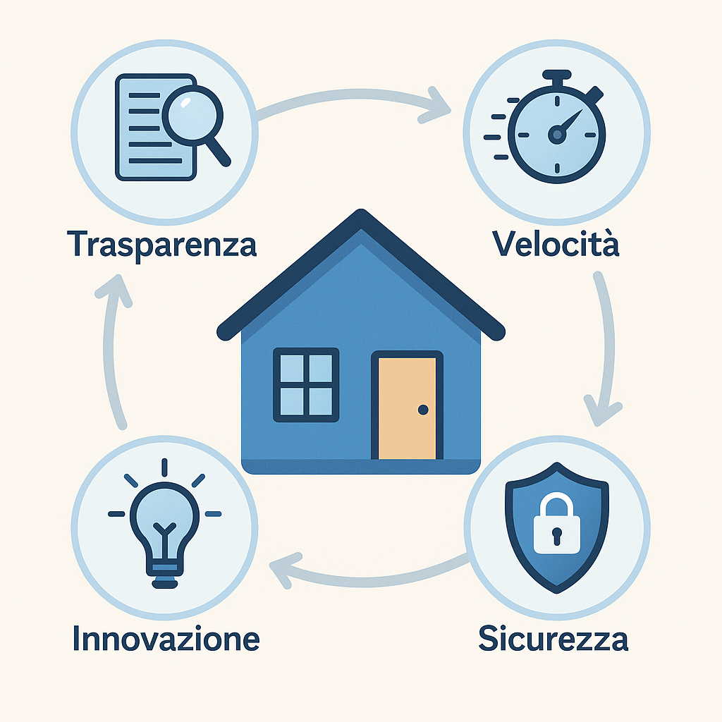 Valori AttoSmart: Trasparenza, Velocità, Sicurezza, Innovazione